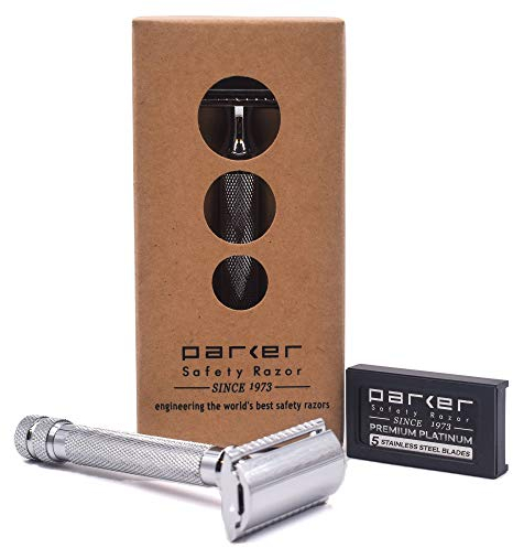 Parker rasoio di sicurezza 91R classic e 5 lamette da barba Parker