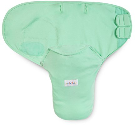 Original smileBaby Pucksack für Babys und Neugeborene Strampelsack in Grün M verstellbarer Klettverschluss