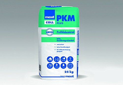 maxit coll PKM plus - colle à carrelage | 25 kg | Mortier-colle professionnel, mortier en lit mince et moyen pour intérieur et extérieur | Résistant au gel, pour chape chauffante ou chauffage au sol