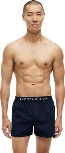 Tommy Hilfiger Herren Woven 1u87905489 Boxershorts, Blau (Navy Blazer), L EU