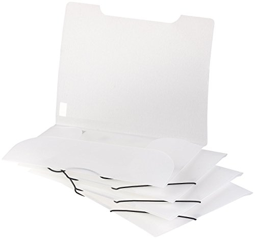 General Office Dokumentenmappe: 4er-Set Eckspanner-Einschlagmappen, Gummizug, Kunststoff, transparent (Gummizugmappe, Jurismappen, Hefter)