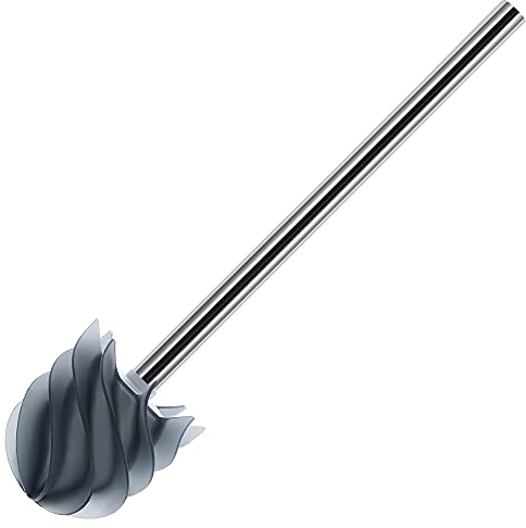 LOOMAID Silikon WC-Bürste mit Lotuseffekt – Made in Germany – Ersatz Klobürste, Toilettenbürste (Grau)