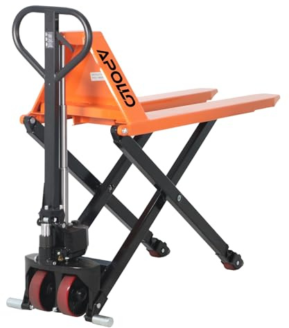 APOLLOLIFT Scissor Pallet Trucks, Manual Pallet Jack, 2200lbs Capacity Pallet Lift, 45 Lx21 W Fork, 31.5 Raised Height, Suitable for Open Bottom Pallets