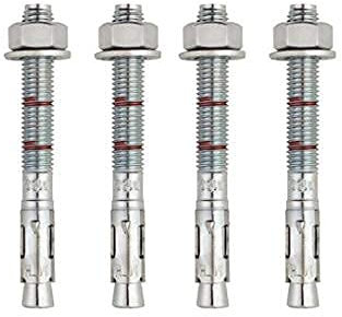 BATIFIX Schwerlastanker verzinkt mit ETA Option 7 Industriequalität Schwerlastdübel Keilanker Bolzenanker Ankerbolzen Ankerschraube Blitzdübel inklusive Mutter und Unterlegscheibe (50, M10 x 120)