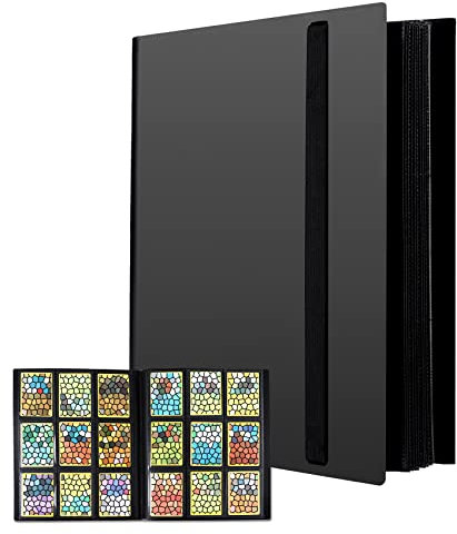 Revspoir 540 Tasche Raccoglitore Carte, 30 Pagine, 18 Tasche per Pagina (Doppia Pagina), Cinghia Elastica, Compatible con Varie Carte da Collezione