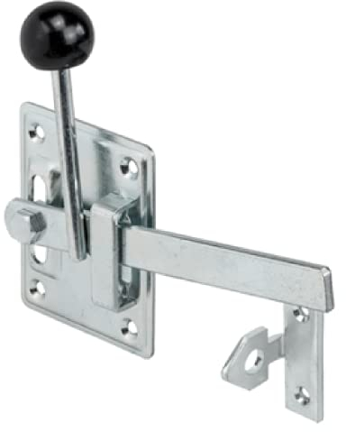 Gedotec Serratura per cancello da giardino in acciaio inox con gancio a clip, per legno e ferro