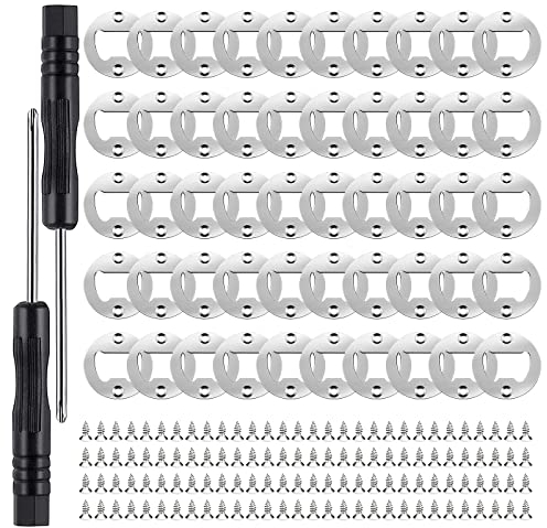 Ohiyoo DIY Bottle Opener Inserts - Stainless Steel, Silver Resin Kits (50 Set)