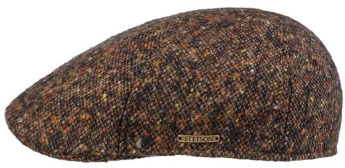 Stetson Texas Donegal Wool Flatcap Schirmmütze Tweed Mehrfarbig Herren Herbst Winter