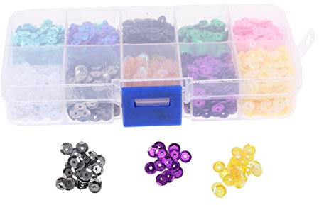 EXCEART Funkelnde Flache Runde Pailletten Für Plastikkonfetti Zum Verzieren Von Kleidung Taschen Kostümen Mehr Boxen Für Kreative Bastelprojekte Und Festliche Dekorationen