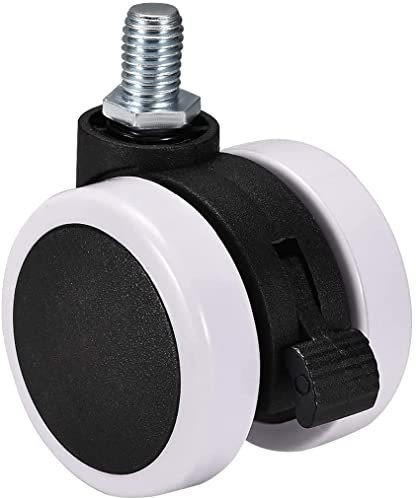 XYWHPGV Swivel Caster Wheels - 2 Inch Pu Twin Wheel M10x15mm Threaded Caster with Brake(73322 02ea1 3107b fe52b a5fd9 33e2f