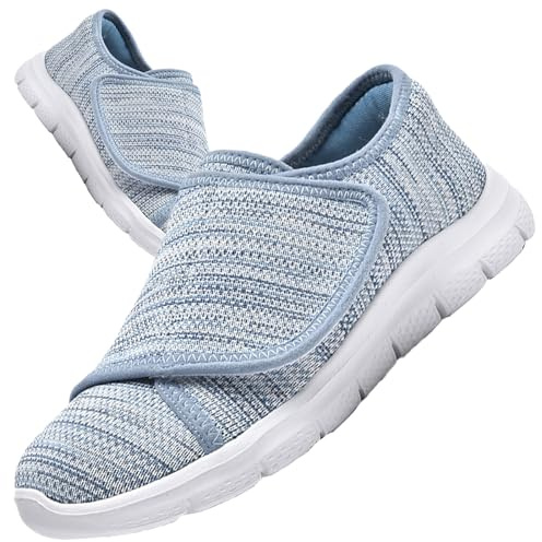 Aocase Zapatos ortopédicos para Mujer Zapatillas de Casa Hombre Verano Primavera Zapatos Cómodas Rejilla Cuña Punta Cerrada Multicolor Suela Caucho Fabricado en España,Azul,39/245mm