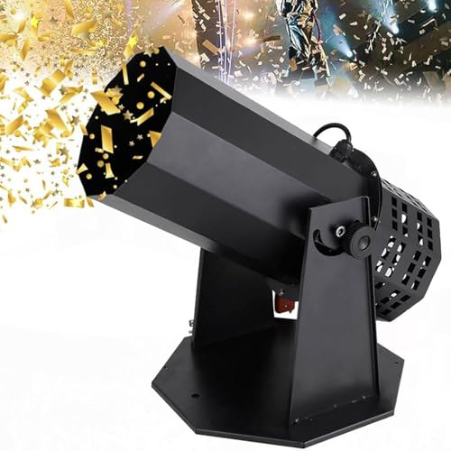 Hydravex Machine à confettis, Lanceur de confettis électrique Professionnel, Canon à confettis numérique à contrôle DMX avec télécommande, tireur de confettis pour DJ fête discothèque Mariage
