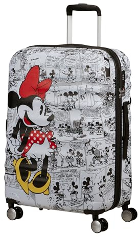 American Tourister Wavebreaker Disney FL - Spinner M, Koffer, 67 cm, 64 L, Mehrfarbig (Minnie Comics White)