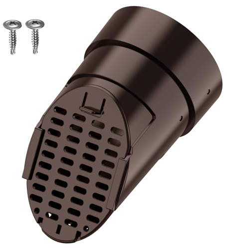 Regenrinnen-Fallrohrverlängerung für DN100(10cm) & DN110(11cm) & Rundfallrohr, Fallrohrschutz, Dachrinnen Laubschutz, Braun 1 Pack