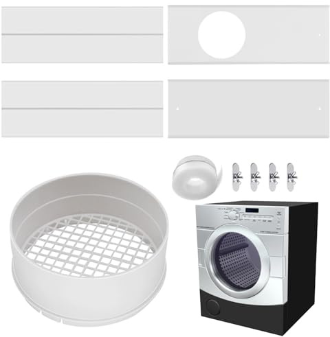 Opilroyn Kit di sfiato per asciugatrice per asciugatrice elettrica, kit condotto per finestra - Pannelli di tenuta o sfiato ' per finestre - Parti di ventilazione ', connettore