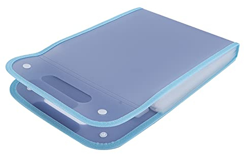 KIMISS Accordion Folder with 13 Layers - Large Capacity File Organizer for Easy Storage and Quick Access to A4 Documents (Starlight Blue)