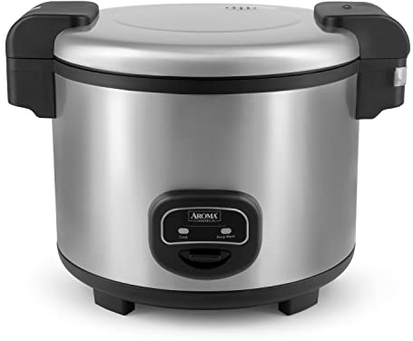 Aroma Housewares 60-Cup (Cooked) (30-Cup UNCOOKED) Commercial Rice Cooker, Stainless Steel Exterior (ARC-1130S), Silver