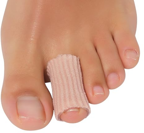 Silipos Gel Ribbed Tubing for Corns, Blisters, Hammertoes, Calluses, and Ingrown Nails on Fingers and Toes, Item 10875, 1” Diameter, 6” Length, 2 per Polybag, Wide