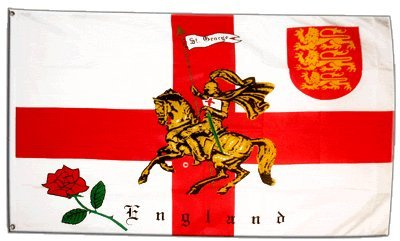 Flagge England mit Ritter - 90 x 150 cm
