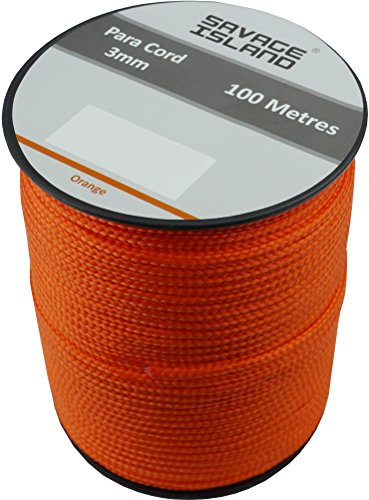 Savage Island 100 m spole paracord 3 mm för camping utomhus hantverk trädgårdsmästare Survival Arrmy hemmafixer Bivak hängmatta tält mörtlina alllina för alla ändamål