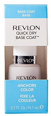 Soin des Ongles Revlon Quick Dry Base Coat BaseàSéchage Rapide, Fixe La Couleur Durablement sans S'Écailler, 14.7 Ml