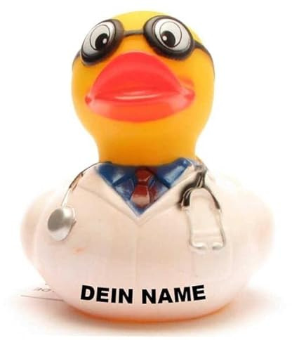 Badeente - personalisierbar (Arzt mit Stetoskop Ente)