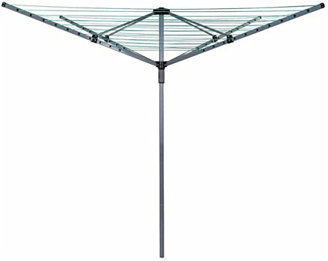 SASONS® 40m 4 Arm Rotary Washing Line Dryer, Heavy Duty Outdoor Garden Laundry Airer, Metallic Folding Green Clotheslines Drying Airers Horse Rail Rack Protective Cover