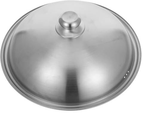 Luxshiny 13.39In Pot Lid Thickened Round Pan Cover with Heat Resistant Handle Household Pan Lid for Frying Pans Woks and Steamers Kitchen Supplies