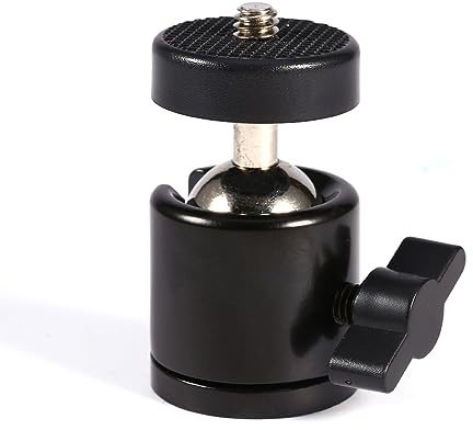 Cyrank Rótula De Bola para Trípode De Cámara, Rótula De Bola Pequeña Giratoria De 360 ​​Grados, Tornillo De Aleación De Aluminio De 1/4 Pulgadas para Trípode De Cámara