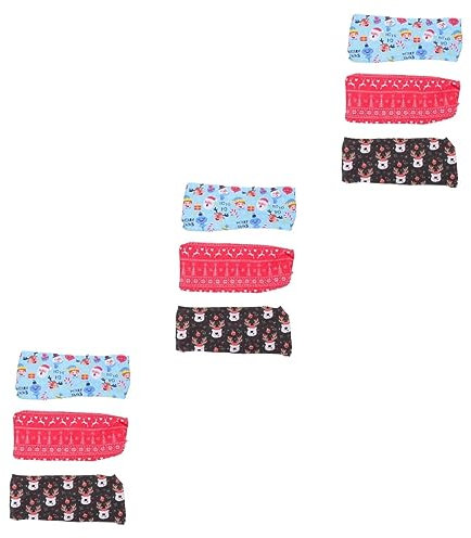 FOMIYES 9stücke Teiliges Weihnachts-stirnband Damen Elastische Haarreifen Mit Festlichem Design Für Sport Und Feierlichkeiten