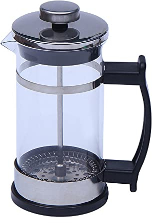 Cafetière à piston en acier inoxydable Filtre à double paroi transparent Presse à café facile à nettoyer Cafetière à piston facile à nettoyer et à utiliser (Couleur : Noir, Taille : 600 ml) (Noir 35