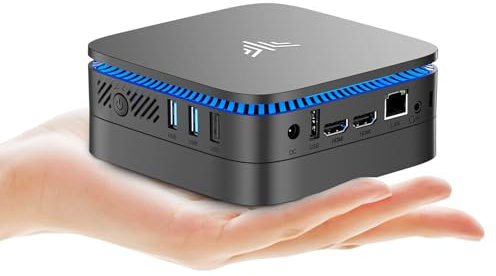 NiPoGi Mini PC, Ιntel Alder Lake N95 8 GB DDR4 256 GB SSD, Micro Desktop Computer PC, SSD da 2,5 pollici, Gigabit Ethernet/WiFi 5/BT4.2/Due HDMI 4K UHD Piccolo PC per ufficio/scuola