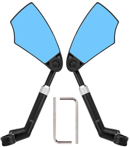 Specchietti retrovisori retrattili per manubrio della bicicletta, confezione da 2 – 360° regolabile con rotazione piatta antiriflesso, specchietto retrovisore per bicicletta, manubrio da 21 – 24 mm