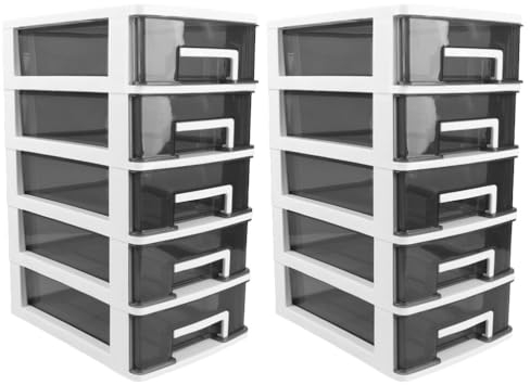 HOLIDYOYO 2stücke Transparente Desktop Organizer Mit Vielseitige Aufbewahrungsbox Für Make-up Und Büromaterialien Für Schreibtisch Bad Und