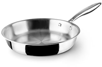 IBILI Padella triply naturale, 28 cm, Acciaio inossidabile, Adatto per induzione, senza antiaderente