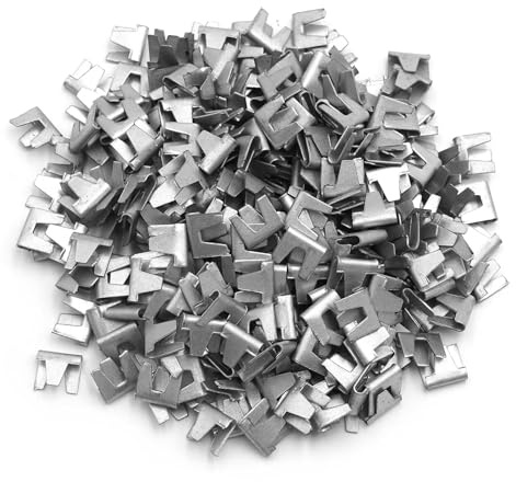 Rapid Pinze di fissaggio per recinzione, clip fibbie gabbia filo metallico, clip fibbie metalliche per gabbia e bovini pecore recinzione rete metallica (250 pezzi)