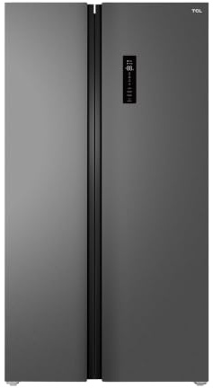 TCL RP505SSE2UK Refrigerator Side by Side, 505L, Inverter, AAT, Total no frost, Holiday mode, Quartz Gray [Energy Class E]