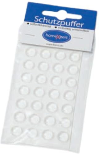 homeXpert Gummipuffer transparent selbstklebend Ø 12 mm (Stk. 28) - Schutzpuffer, Anschlagpuffer, Türpuffer auch als Anschlagdämpfer für Schranktüren oder als Antirutsch pads Gummifüße