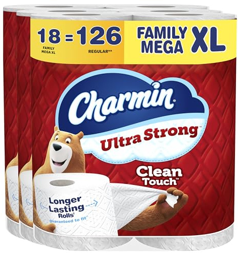 Charmin Ultra Strong 18 Mega XL Family Toilet Paper, 385 Sheets per Roll
