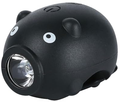 Editbar Lumière LED pour trottinette pour enfant - Rechargeable par USB - Lumière d'avertissement LED, triple mode avec klaxon, étanche IP64, pour scooter et poussette (noir)