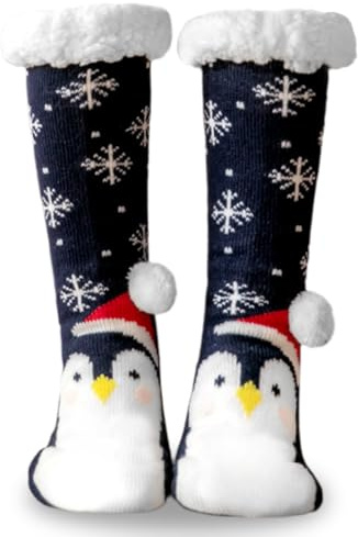 Noël Chaussettes,Chaussettes De Sol Antidérapantes En Polaire,Chaussette Chaude Cadeau Noel Adulte,Chaussette Polaire Femme Homme,Chaussettes Chaud Antidérapantes,Cadeau De Noël,Taille 35-42 (D)