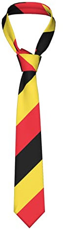 Satin Krawatte Belgien-Flagge Belgier, Business Krawatte Elegant Herren Satin Krawatte Graziös Krawattenschal Für Hochzeit Büro Party
