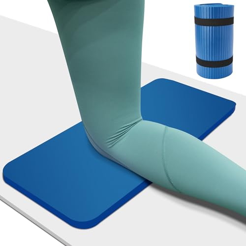 Yoga-Knieschoner, dicke Yogamatte, 20 mm, mit Tragegurt, Matten für schmerzfreie Knie, Ellbogen, Handgelenke und Rücken, Workout-Matten für Zuhause, Fitnessstudio, Yoga, Pilates, Planken