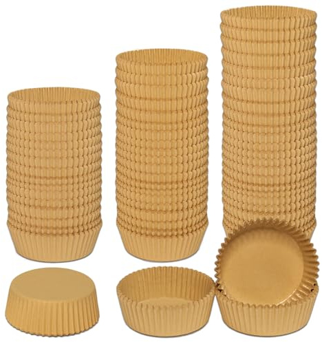 Goalfly Extra Jumbo Cupcake Liners 200 Pcs, 3.54 Inch Parchment Muffin Liners for Baking, Muffin Papers Baking Cups (Brown)