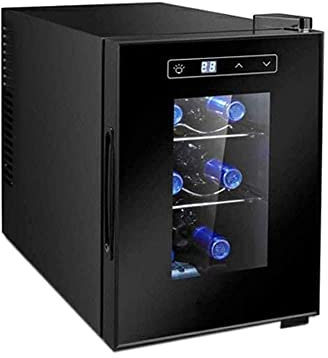 IUBGFTO Single Zone Freestanding Wine Cooler, Stainless Steel, 6 Bottles Wine Fridge Cooler