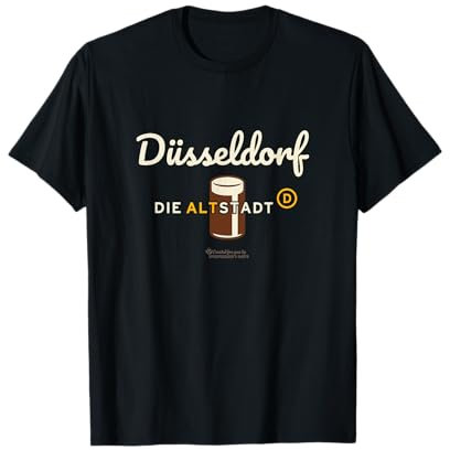 Düsseldorf Old Town Word Game Glass Altbier Düsseldorf T-Shirt