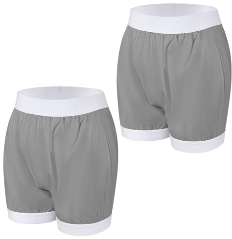 Carer 2 Pcs Adult Diapers Covers for Incontinence Washable Leakproof Boxer Briefs Reusable Waterproof Incontinence Underwear Unisex Grey XL