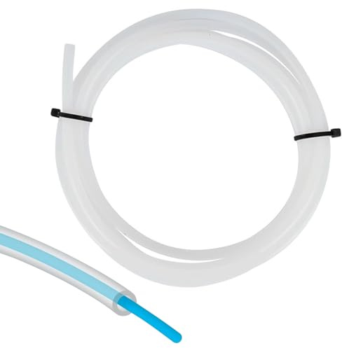 6M PTFE Schlauch für 3D-Drucker, PTFE Schlauch für 1,75 mm 3D Drucker Filament, 4mm OD, 2mm ID, Transparent, Hohe Temperaturbeständigkeit
