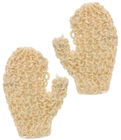 OATIPHO Guantes Exfoliantes Corporales de Sisal, Manopla de Baño Reutilizable Limpieza Profunda para Ducha y Spa,