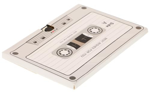 DOITOOL Aufnahme einer Grußkarte Geburtstagsgruss Grußkarte mit Sprachnachricht Jubiläum für sie sprechen beschreibbarer Soundchip Kassettenrekorder Karton plus Chip Weiß